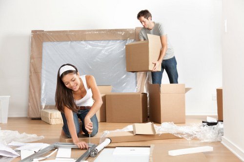 Moving van service for a residential relocation in France