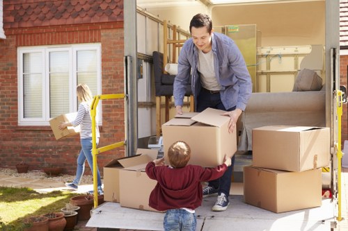 Professional movers completing a secure and carefully managed relocation